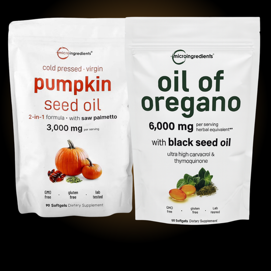 Mega combo oil oregano y pumpkin oil